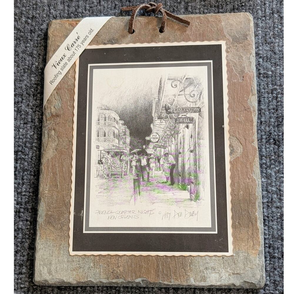 French Quarter New Orleans 175 Yr Old Roofing Slate Don Davey Signed 1987 Print